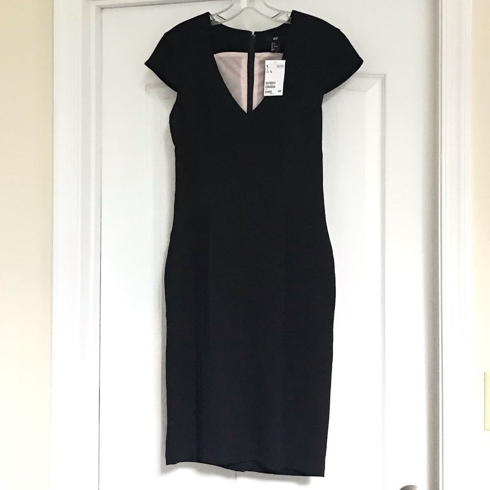 H&M Black Ponte Dress, NWT